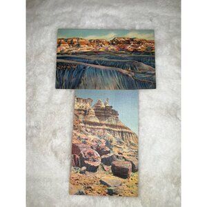Vintage Postcards (2) Blue Forest & Eagle nest Rock Arizona